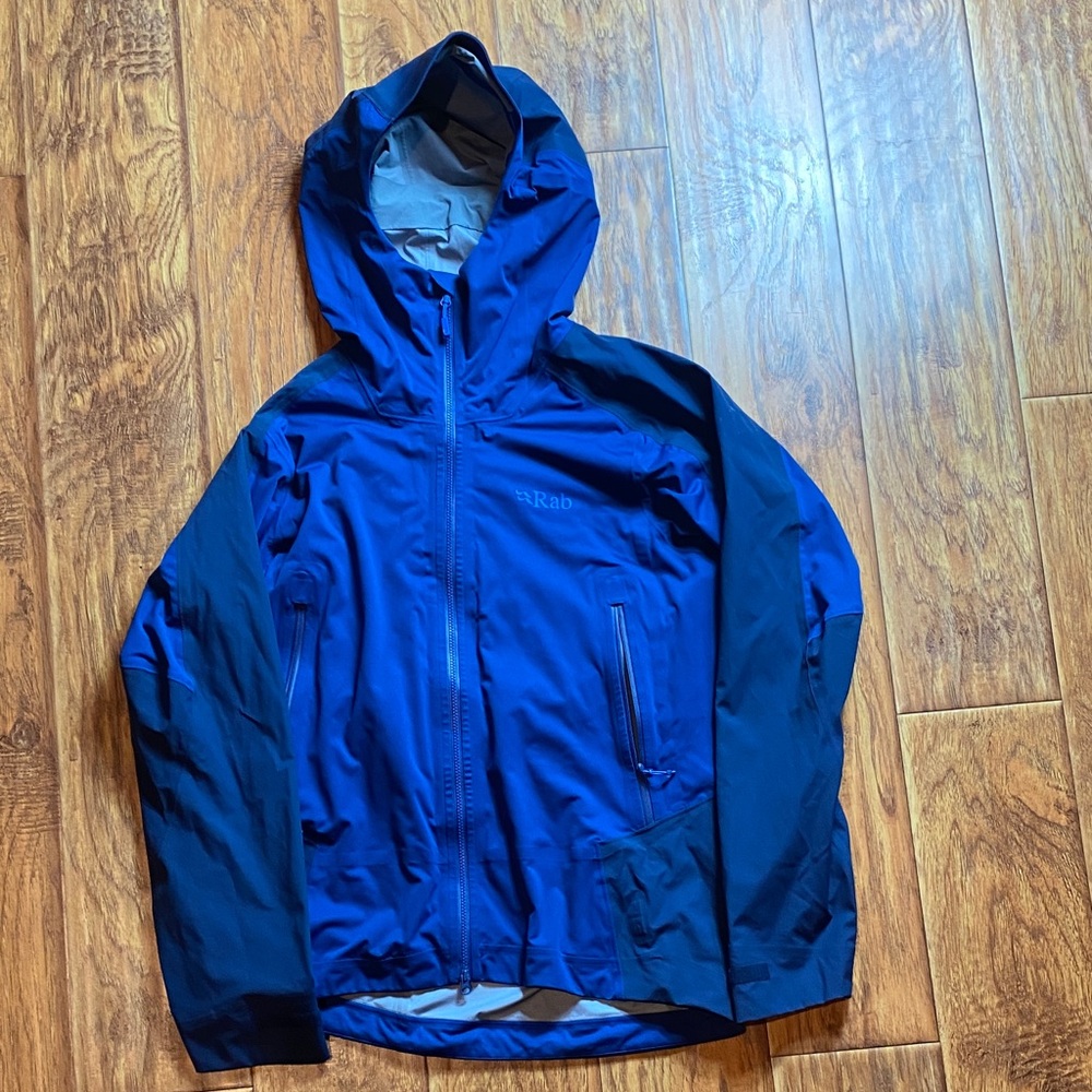 Rab mens small two tone blue zip up jacket